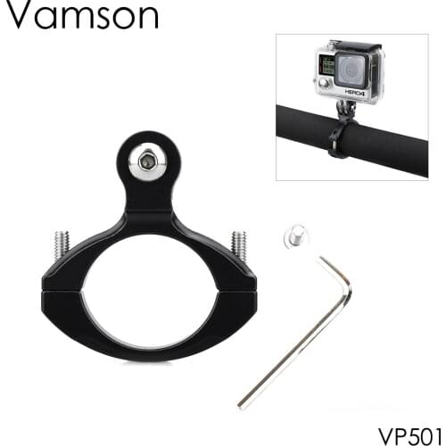 Vamson for Go pro Aluminum Bike Bicycle Handlebar Mount Tripods Black For Gopro Hero 8 7 6 5 4 for Yi 4K Accessories