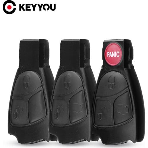KEYYOU 20pcs/lot Replacements 2/3/4 Buttons Remote Car Key Fob Case Cover Shell For Mercedes Benz B C E ML S CLK CL Smart Key