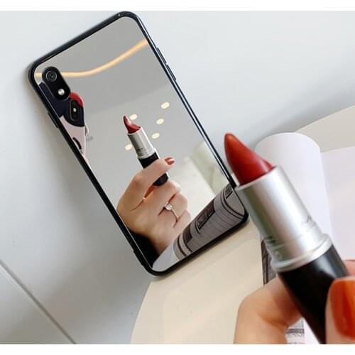 Phone Cases Black Border Mirror Case for Samsung Galaxy A20 A30 A40 A50 A60 A70 A51 A71 A6 A8 A7 J4 J6 Plus 2018