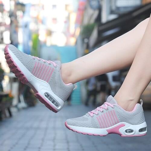 2021 Outdoor Sport Air Mesh Breathable Summer Sneakers Air Cushion Wear-resistant Tennis Women Shoes