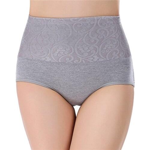 Women High Waist Panties Underwear Sexy Soft Comfortable Cotton Blend Briefs High Quality Panties Plus Size M-XXXL
