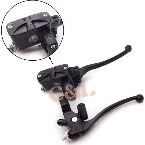 1" 25mm Cross Handlebar Control Reservoir 14mm Bore Brake Clutch Levers Motorcycle