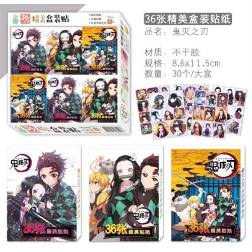 10 boxes/lot Kimetsu no Yaiba Demon Slayer magic 3d wall boxed stickers toy gift