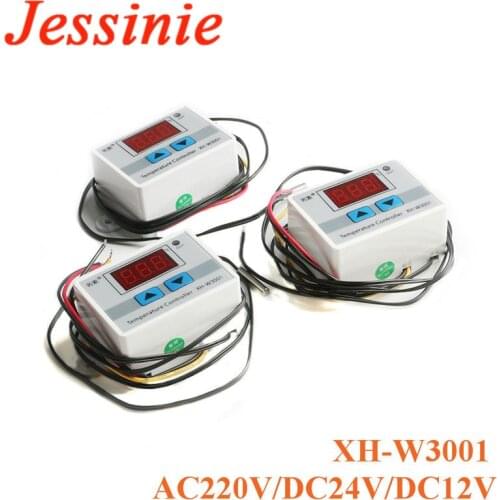 10A 12V 24V 220V XH-W3001 W3001 Digital LED Temperature Controller Module Control Switch Probe Thermostat NTC Sensor Module