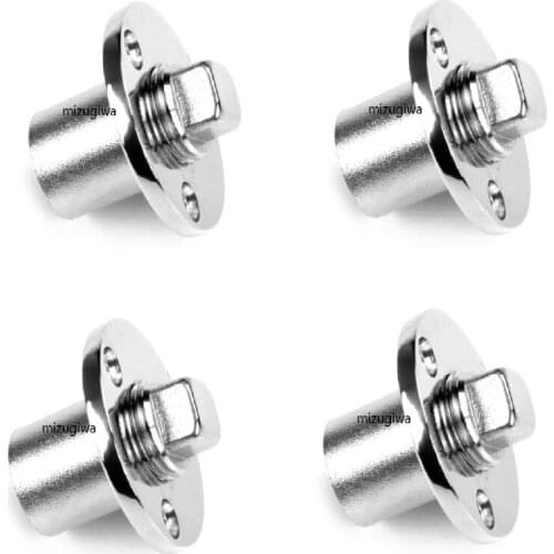 4pcs/lot Grade 316 Stainless Steel Marine Garboard Drain Plug & Flange Kit for Boats - Fits 1 Inch Diameter Hole