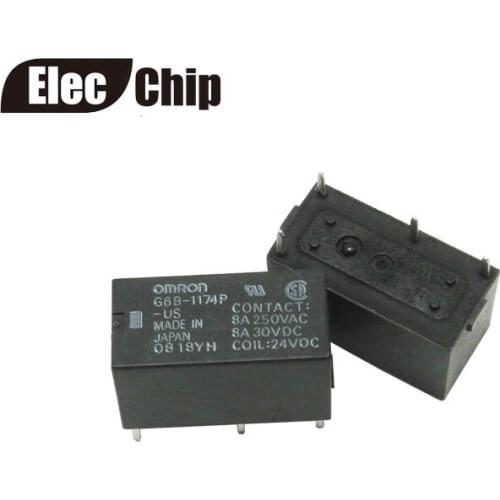 5PCS Relay G6B-1174P-US-24VDC G6B-1174P-US-24V DIP4 8A 24v