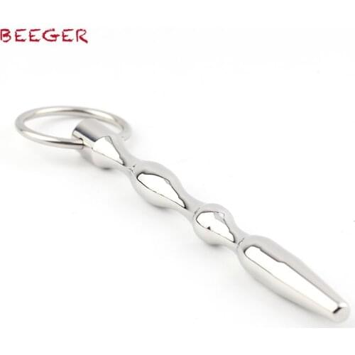 BEEGER The gentle Vague Penis Plug With Glans Ring will give undulating pleasures inside the urethra
