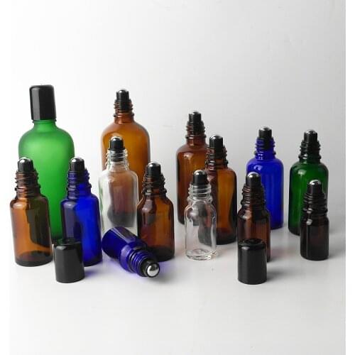 DHL Free 200pcs/lot Roll On Glass Bottle 10ml Emepty Glass Bottles Essential Oils Refillable bottles Empty Cosmeticc Containers