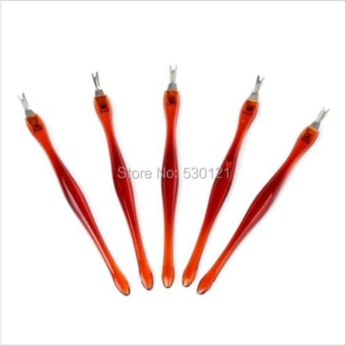 Free Shipping Cuticle Nail Pusher Nail Art Tool Pedicure Salon Cuticle Pusher Trimmer Remover 2pcs