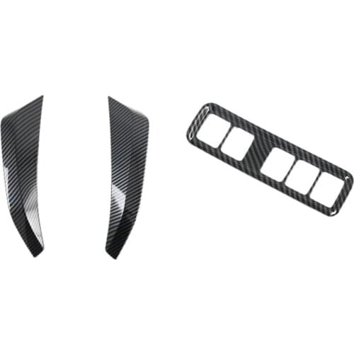 Car Center Console Instrument Panel Cover Trim with Headlight Switch Button Cover Trim,for Nissan Navara NP300 16-21