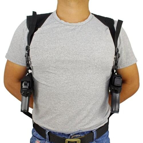 Tactical Military Double Shoulder Gun Holsters Concealed Carry Dual Pistol Pouch For Glock 17 19 22 23 Handgun Hunt Accessory