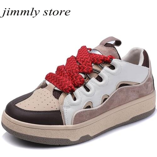 Sports Chunky Sneakers Women Flat Platform Shoes Spring Fashion Comfortable Thick Bottom Casual Shoes for Women