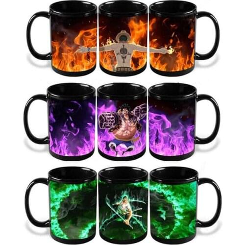 Animation cartoon pattern discoloration Mug hot transfer coffee cup of cartoon porcelain around animation