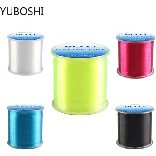 YUBOSHI 7 Colors Nylon Line Fishing Line 500M 1.0-8.0# 9-36LB Monofilament Line Japan Material Fishline for Carp fishing