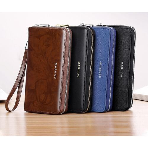 Female Clutch Bag Long Zipper Genuine Leather Wallets Woman RFID Anti Theft Business Credit Card Holder Wallet for Women Purse
