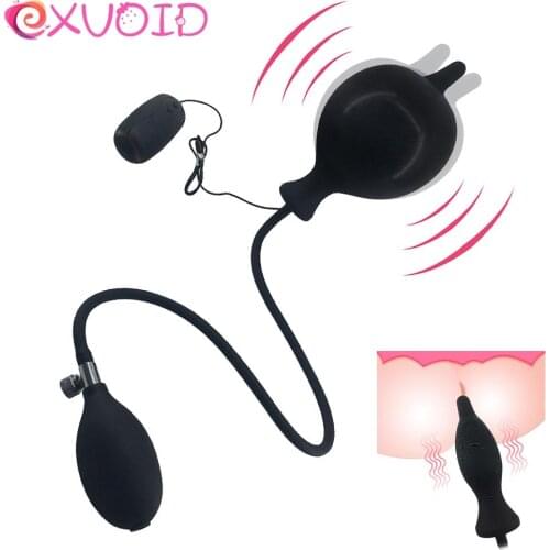 EXVOID Inflatable Dildo Vibrator Anal Vibrator Plug G-spot Prostate Massager Sex Toys for Women Men Butt Vagina Dilator Silicone