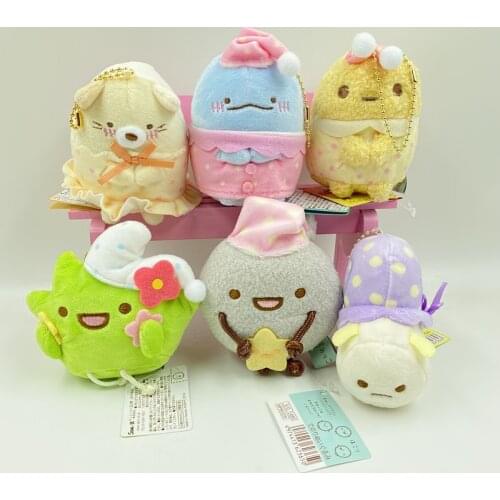 New sumikko gurashi Cosplay San-X keychain bio-plush keychain pendants toy soft animal Dolls Kids Gifts