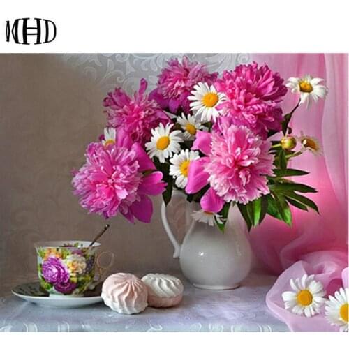 New full & square 3D diamond embroidery flower pattern diamond painting 5d DIY diamond painting cross stitch mosaic daisy 40x50c