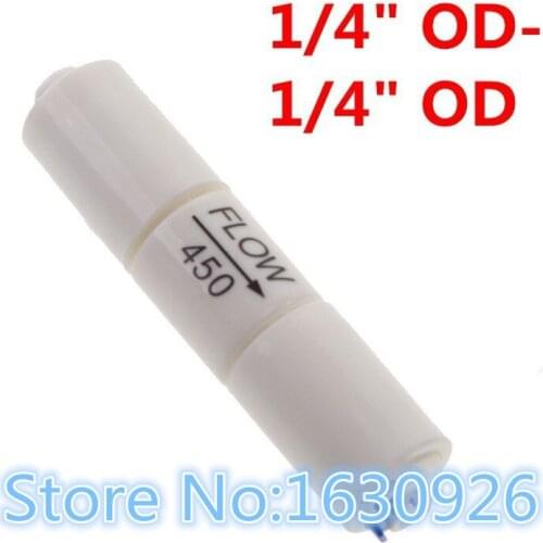 Reverse Osmosis Flow RO Restrictor Flow 450 ML about 1:3 With 1/4" Fitting Connector
