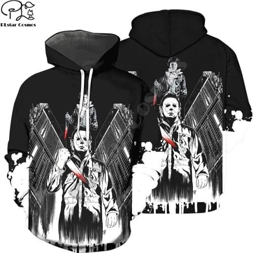 PLstar Cosmos Michael Myers Halloween 3D Printed Hoodies Sweatshirts Zip Hooded For Men And Women Casual Streetwear Style-M21