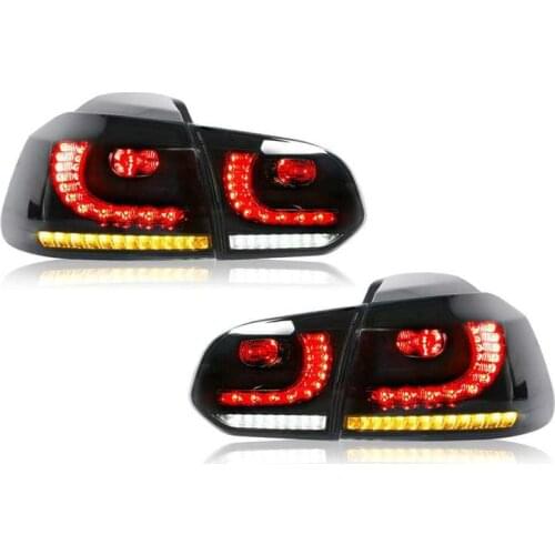 Parking lights Signal Lamp VLAND for R-Look Dynamic Tail Lights Smoked Lens Fit for Mk6 GTD R R20 2009-2013 LED Strip