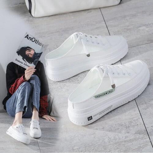 Half Slippers Women Summer New Breathable Mesh Womens Shoes Fashion Casual Style Outer Wear Semi-supporting Womens Shoes 13