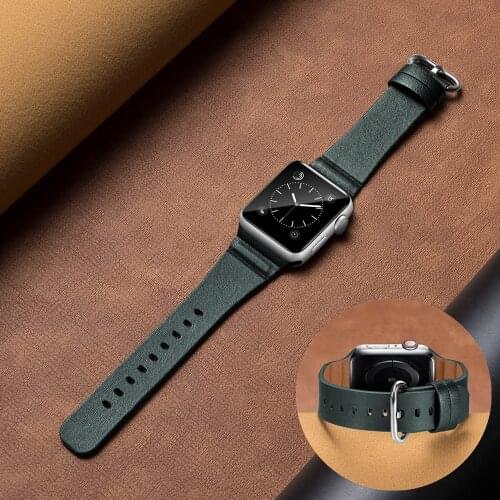 For Apple Watch Series 6/SE/5/4/3/2 Band 44mm 40mm 38/42mm Leather Strap Men/Women Fashion Replaceable Bracelet for iWatch Belt