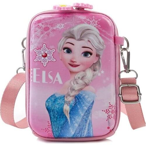 Girls Disney Frozen Elsa Backpack Cartoon Kindergarten Shoulder Bag Kids Crossbody Fashion Shopping Bag