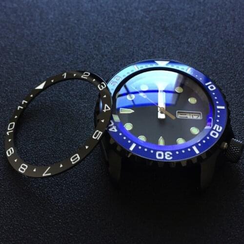 Blue Green Black Flat Ceramic Insert FOR SEIKO 38mm SKX Dive Watch - SKX007, 009, 011