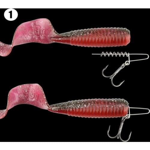 High Qulity 20pcs Pesca Soft Lure Fishing Pin L /S 6/4.5cm Spiral Silicone Bait Stainless Steel Fishing Spring Pins Accessories