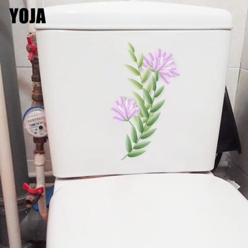 YOJA 12.9*21.8CM Spring Purple Small Crown Flower Living Room Wall Sticker Decal Toilet WC Decor T1-1071