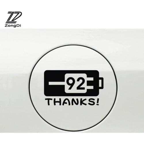 ZD Car Styling Sticker Fuel tank cap stickers For Toyota Corolla Seat Leon Jeep Skoda Fabia Rapid Renault Duster Audi A3 Q7 2017