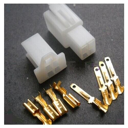 10sets 2.8mm 4 Way/pin Electrical Connector Kits Male Female socket plug for Motorcycle Motorbike Car