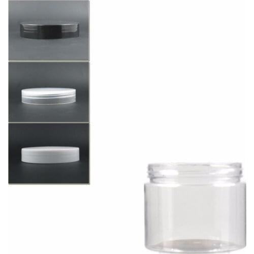 12pcs/Lot 150ml Clear Round Pet Jar With White/Transparent Plastic Cap W/Pe Liner, Jar,Cosmetic Jar,Plastic Container,Bottle