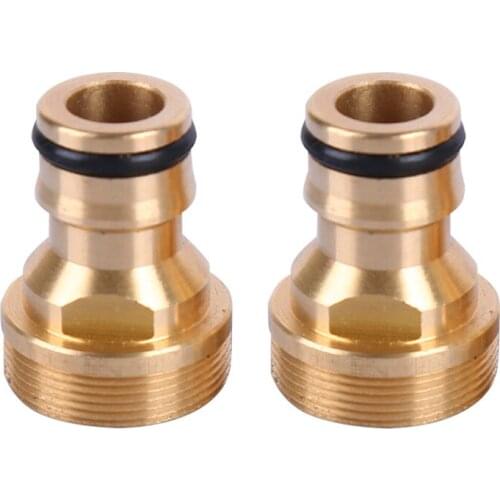 2 Brass Faucet Adapters for Copper Fittings for Garden Hose Vehicles and Washing Machines