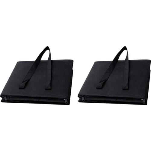 2 Pack Insulated Grocery Bag: Heavy Duty Foldable Shopping Storage Zipper Tote Bag for Hot and Cold Reusable Shopping Catering