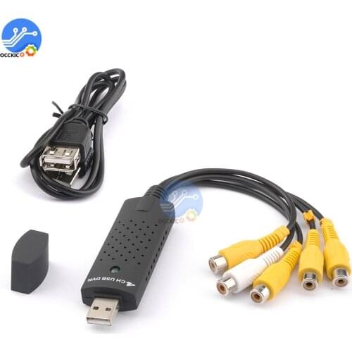4 Channel USB Video Capture Card DVR For CCTV Camera Monitor DVD 4CH Usb Dvr Cards Board To VHS Video Recording PAL /NTSC