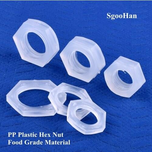 5~200pcs Nut M5~M16mm G1/8"~G1" Thread Food Grade PP Hex Aquarium Fish Tank Air Pump Hose Connector Irrigation Water Pipe Joint