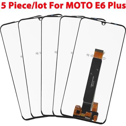 5 Piece/lot AMOLED For Moto E6 Plus LCD Display Tocth Touch Screen Digitizer Assembly For Moto E6 Plus Display XT2025-1 6.1"