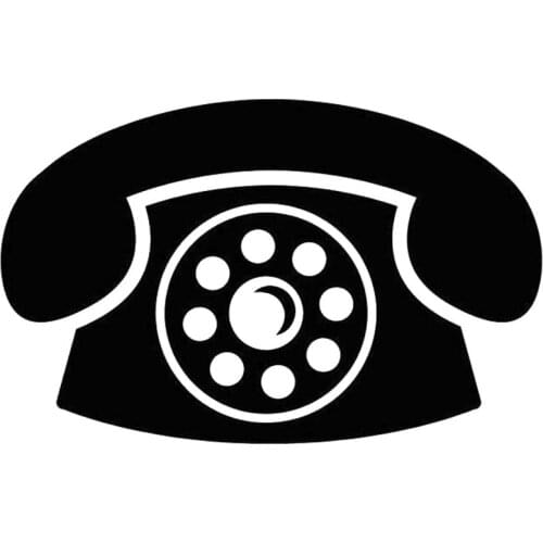 16.6cm*10.6cm Telephone Office Home Decor Car Sticker Vinyl Decal Black/Silver N1523