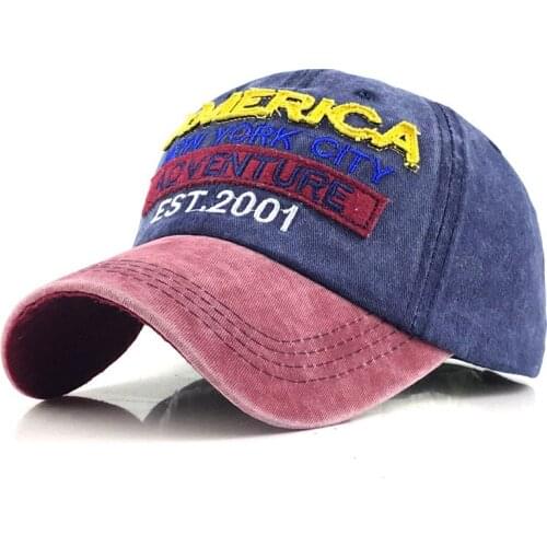 Baseball Cap Washed Cotton Letter Embroidered Men and Women Korean Fashion Sunshade Hat