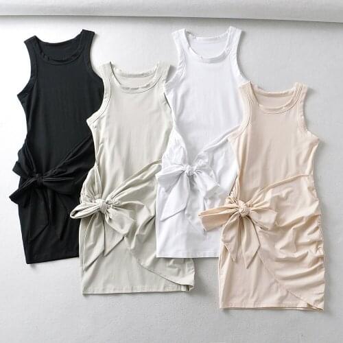 BRADELY MICHELLE 2021 Summer NEW Arrival Women Solid Color Sexy Causal Dress With A Bow Adornment Party Club For Fashion Ladies