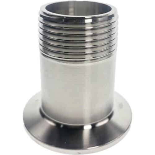 DN15 - DN50 304 Sanitary Stainless Steel Male Threaded Pipe Fitting Ferrule
