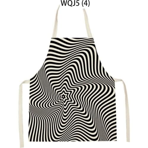 Geometric Abstract Red Vertigo Pattern Kitchen Apron Unisex Bib Home Cooking Roast Coffee Shop Cleaning Accessories Delantal