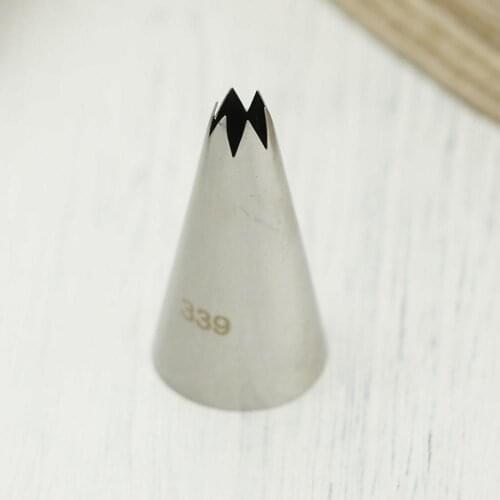 #339 Open Star Piping Nozzle Cream Icing Tips Paste Icing Tips Cup Cake Decorating DIY Meringue Medium Size