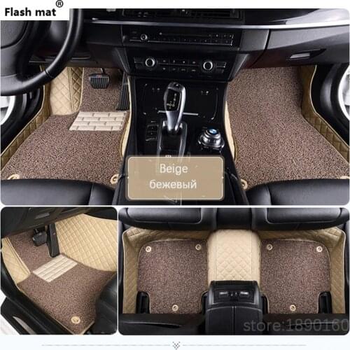 Flash mat Custom car floor mats for Skoda all models octavia fabia superb kodiaq rapid yeti car styling auto accessories