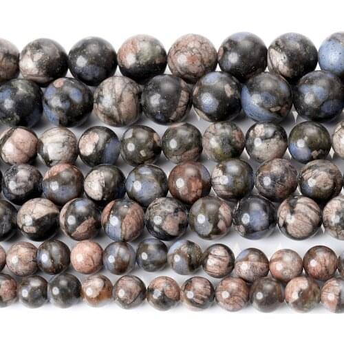 Natural Blue Colorful Stone Round Loose Spacer Beads for Jewelry Making Diy Bracelet Necklace Charm Accessories 4/6/8/10/12mm