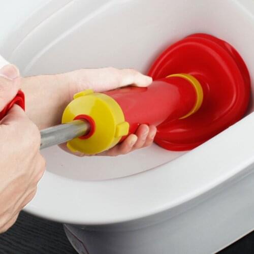 Powerful Bathroom Clog Cleaner Toilet Sink Drain Blaster Air Pump Plunger Suction Cup Pipe Cleaning Tool