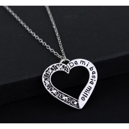 MQCHUN New Viking Outlander Da Mi Basia Mille Heart Chain Necklaces Pendants Men& Women Jewelry