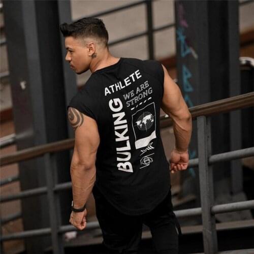 Summer new Men Fashion Casual t shirt Fitness Bodybuilding male Short sleeves Slim fit Cotton Shirts Printed Tee tops Clothing